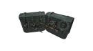 For Royal Enfield Goan Classic 350 Leather Pannier Dark Green Bags With Mounting - SPAREZO